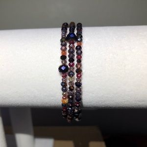 Multi-colored Glass Beaded Wrap Bracelet